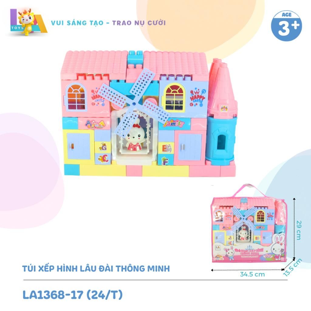  LAToys - Đồ chơi xếp hình phát triển trí não - Đồ chơi nhựa nguyên sinh an toàn lành tính cho bé  tặng 1 xe lắp ráp và 1 trứng lắp ghép 
