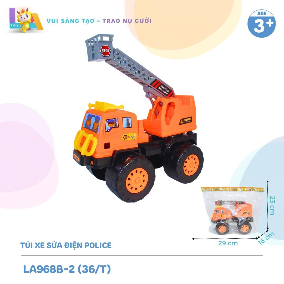  Bộ đồ chơi xe container, xe công trình chất liệu nhựa nguyên sinh an toàn, giúp trẻ phát triển sự tư duy, tinh thần sáng tạo LAToys 