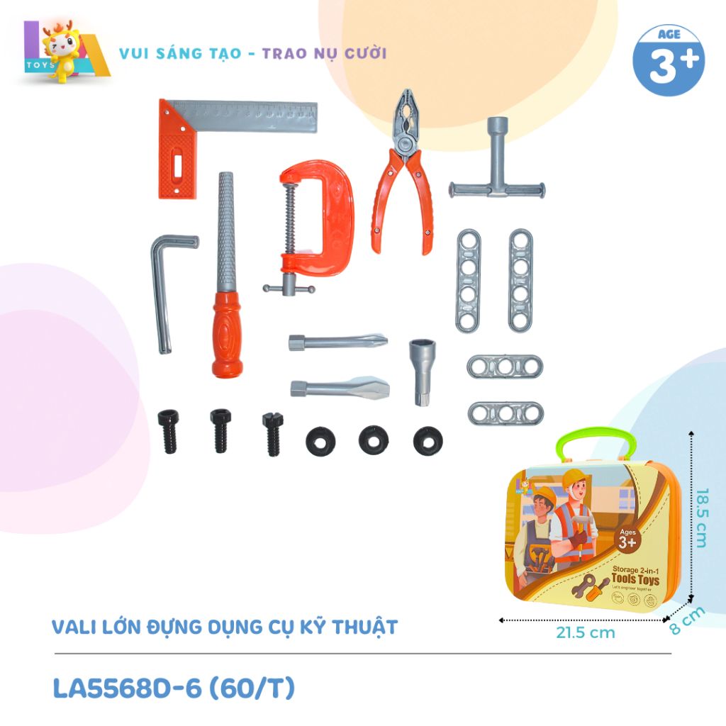  Đồ chơi vali lớn đựng dụng cụ kỹ thuật LA5568D-6 