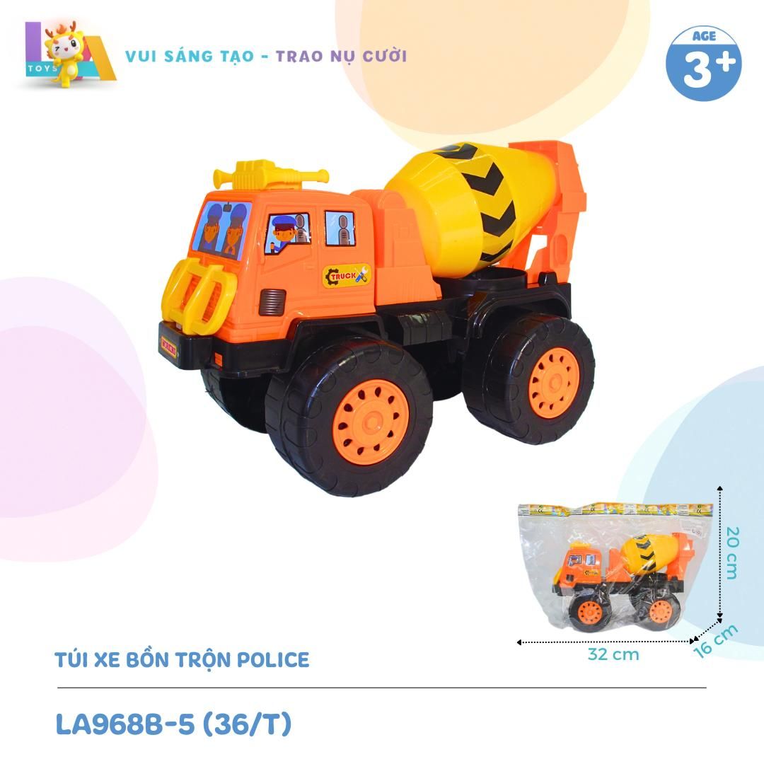  Bộ đồ chơi xe container, xe công trình chất liệu nhựa nguyên sinh an toàn, giúp trẻ phát triển sự tư duy, tinh thần sáng tạo LAToys 