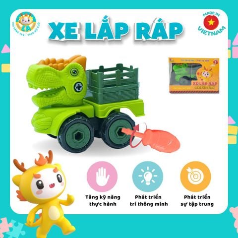  Hộp 1 xe công trình tự lắp ráp - Đồ chơi nhựa nguyên sinh an toàn lành tính cho bé LAToys - LA368H 