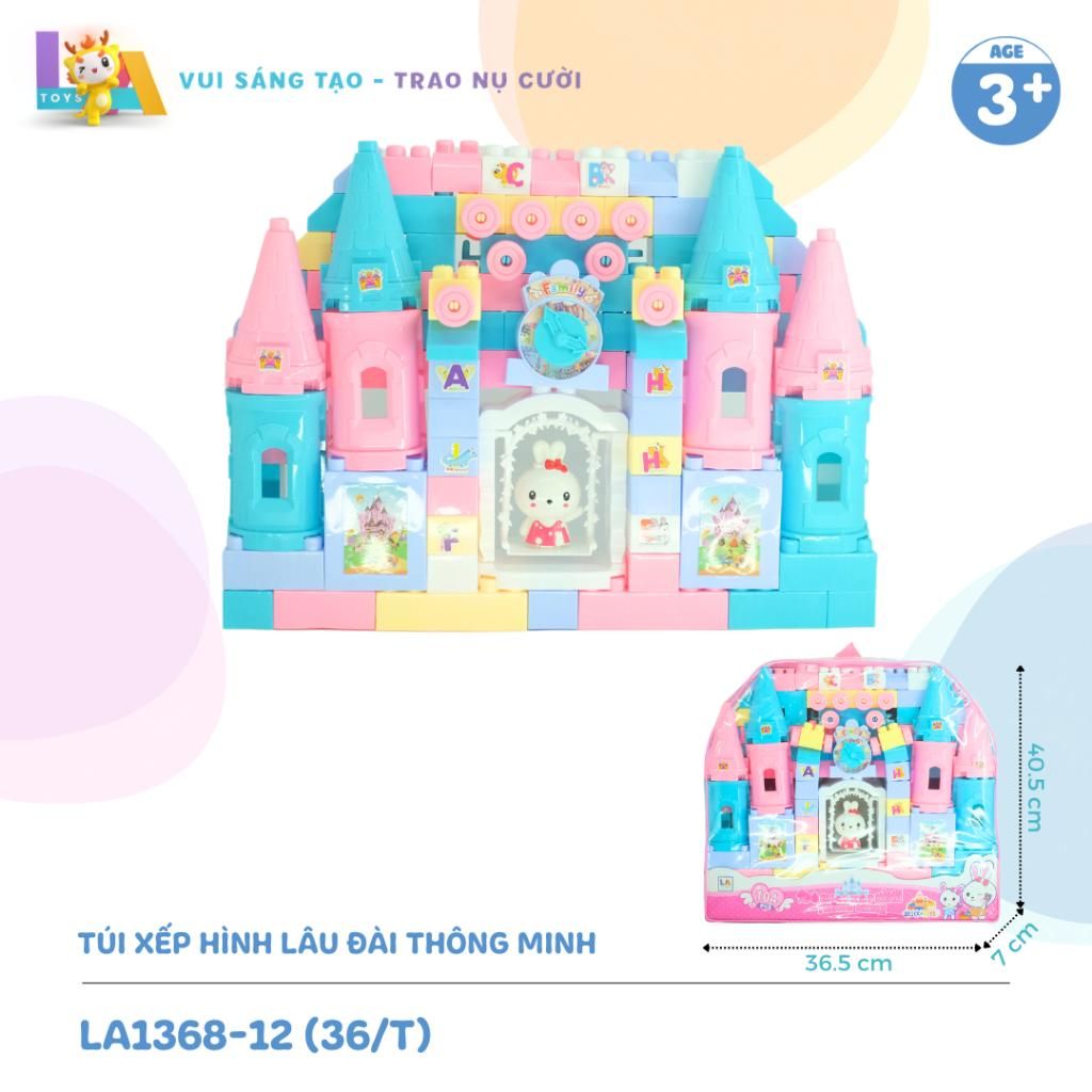  LAToys - Đồ chơi xếp hình phát triển trí não - Đồ chơi nhựa nguyên sinh an toàn lành tính cho bé  tặng 1 xe lắp ráp và 1 trứng lắp ghép 