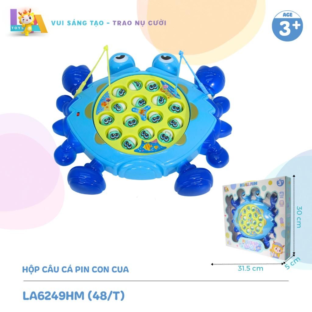  LAToys - Hộp đồ chơi câu cá chạy bằng pin - Đồ chơi nhựa nguyên sinh an toàn cho bé  tặng 1 xe lắp ráp 