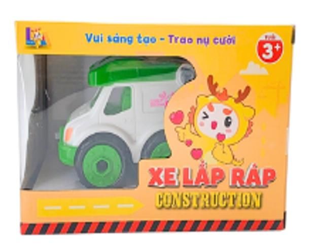  Hộp 1 xe công trình tự lắp ráp - Đồ chơi nhựa nguyên sinh an toàn lành tính cho bé LAToys - LA368H 