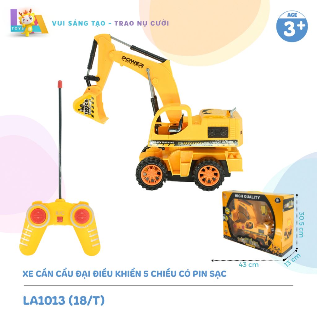  Xe cần cẩu đại điều khiển 5 chiều có pin sạc LA1013 