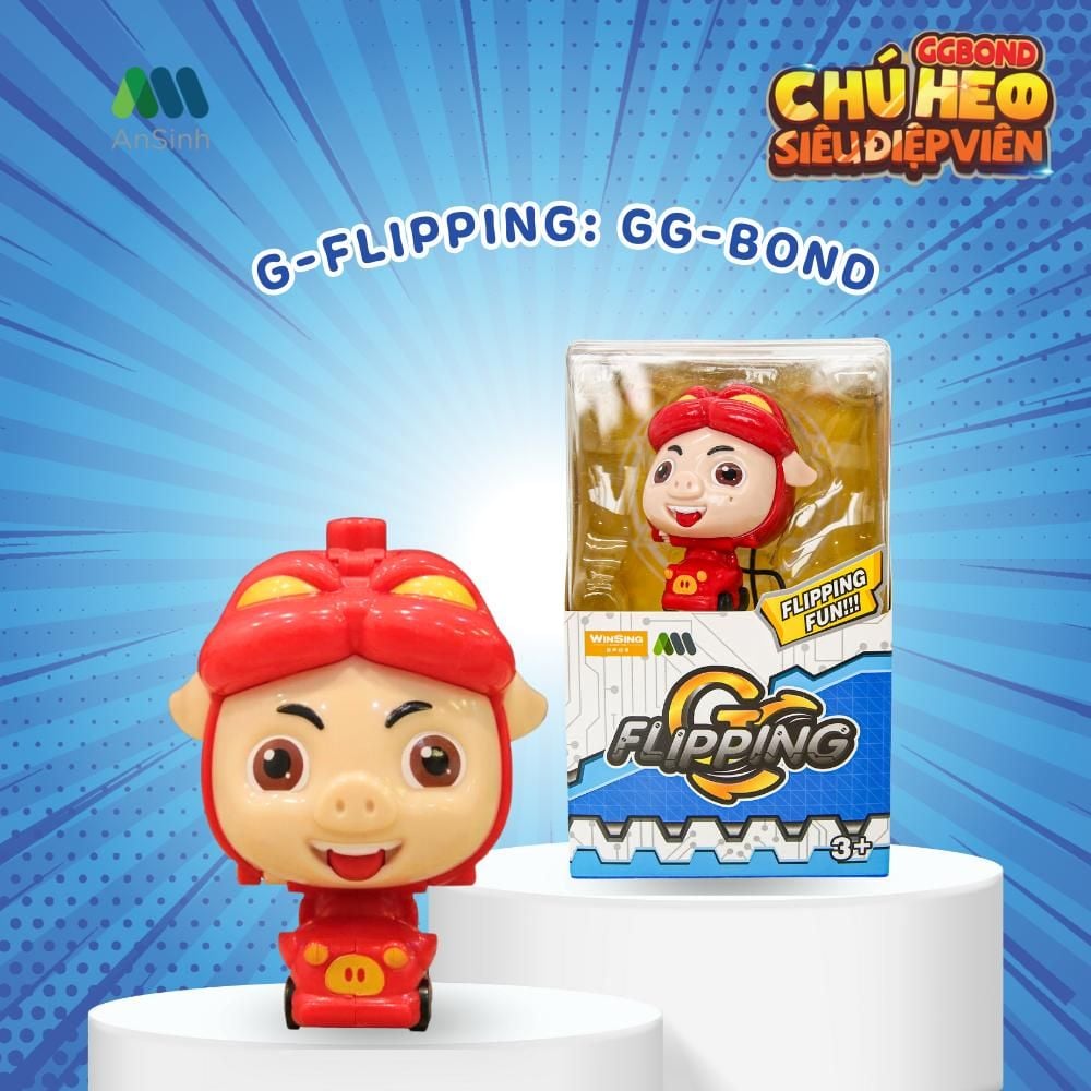  Mô hình đồ chơi G-Flipping nhân vật GGBond- chú heo siêu điệp viên 