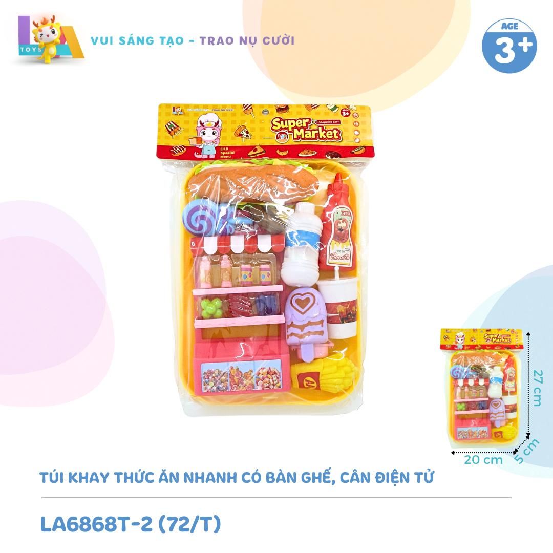  LAToys - Túi khay đồ chơi nhà bếp - Đồ chơi nhựa nguyên sinh an toàn 