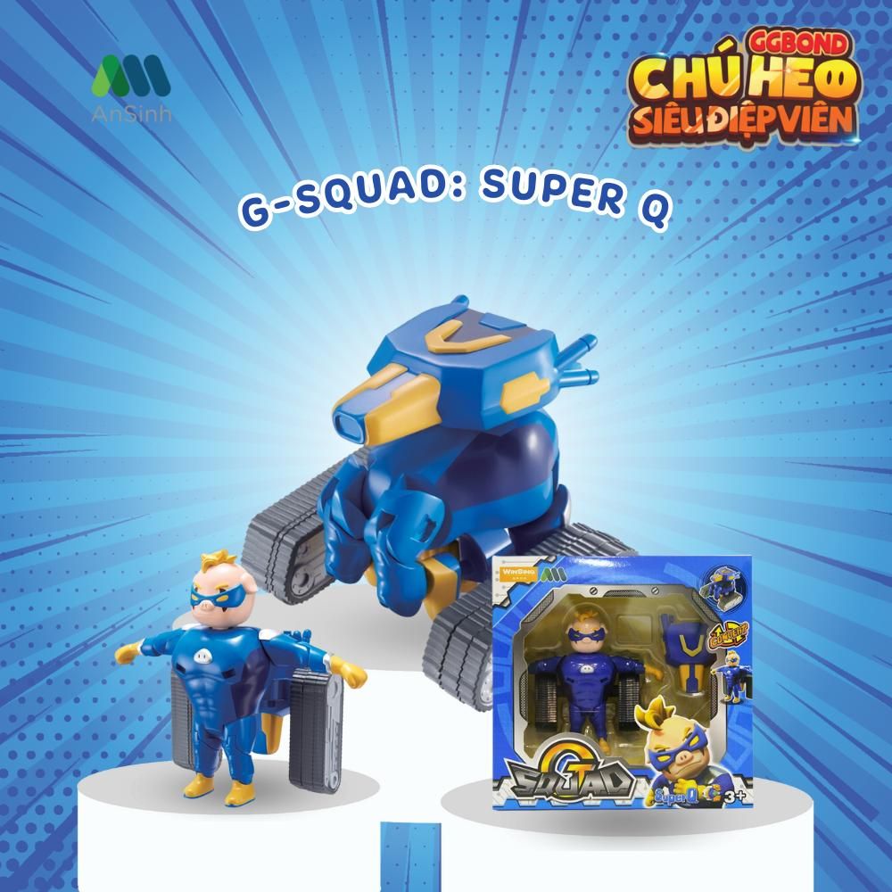  Mô hình đồ chơi G-Squad nhân vật GGBond- chú heo siêu điệp viên 