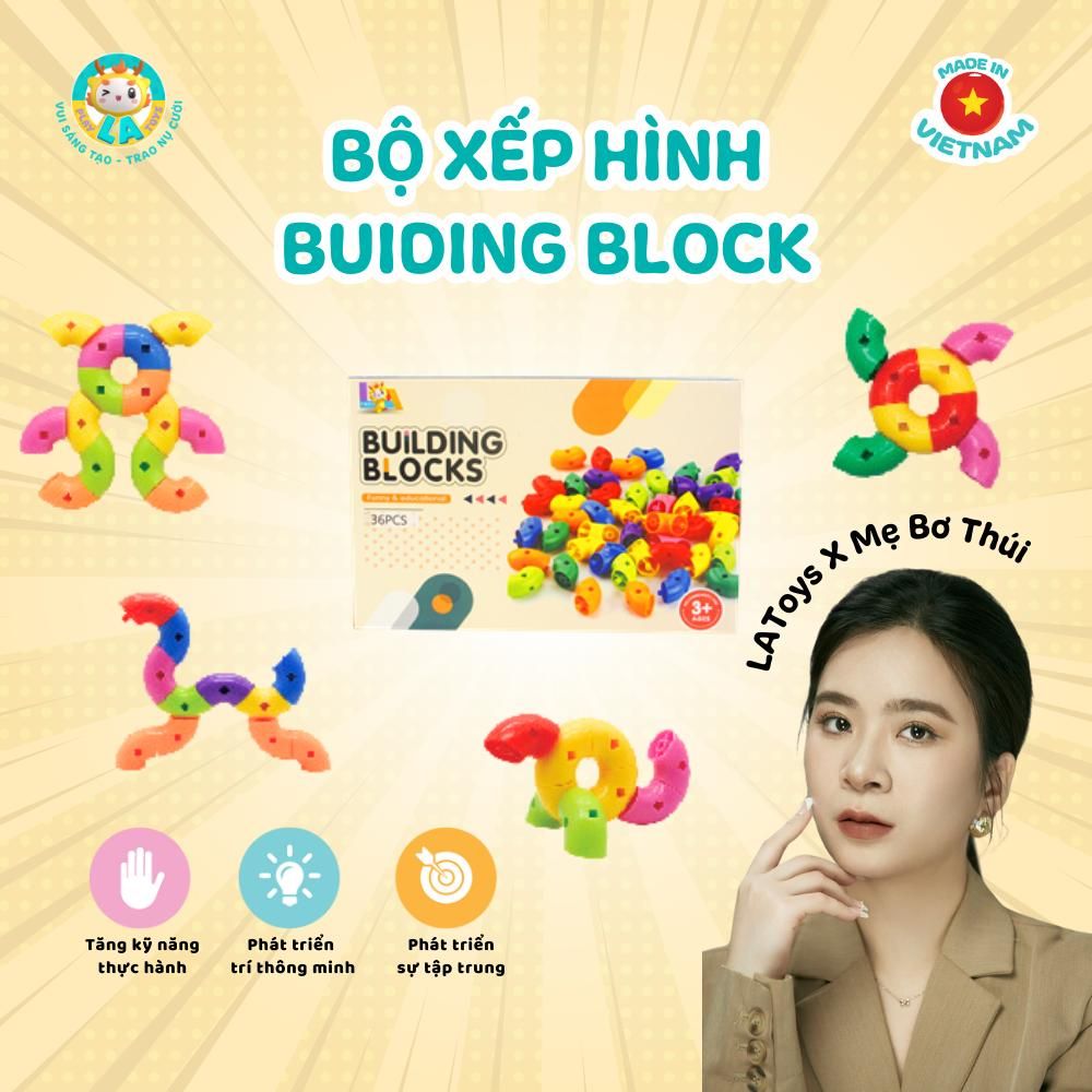  LAToys - Bộ đồ chơi xếp hình thông minh building block giúp trẻ phát triển sự tư duy, tinh thần sáng tạo 