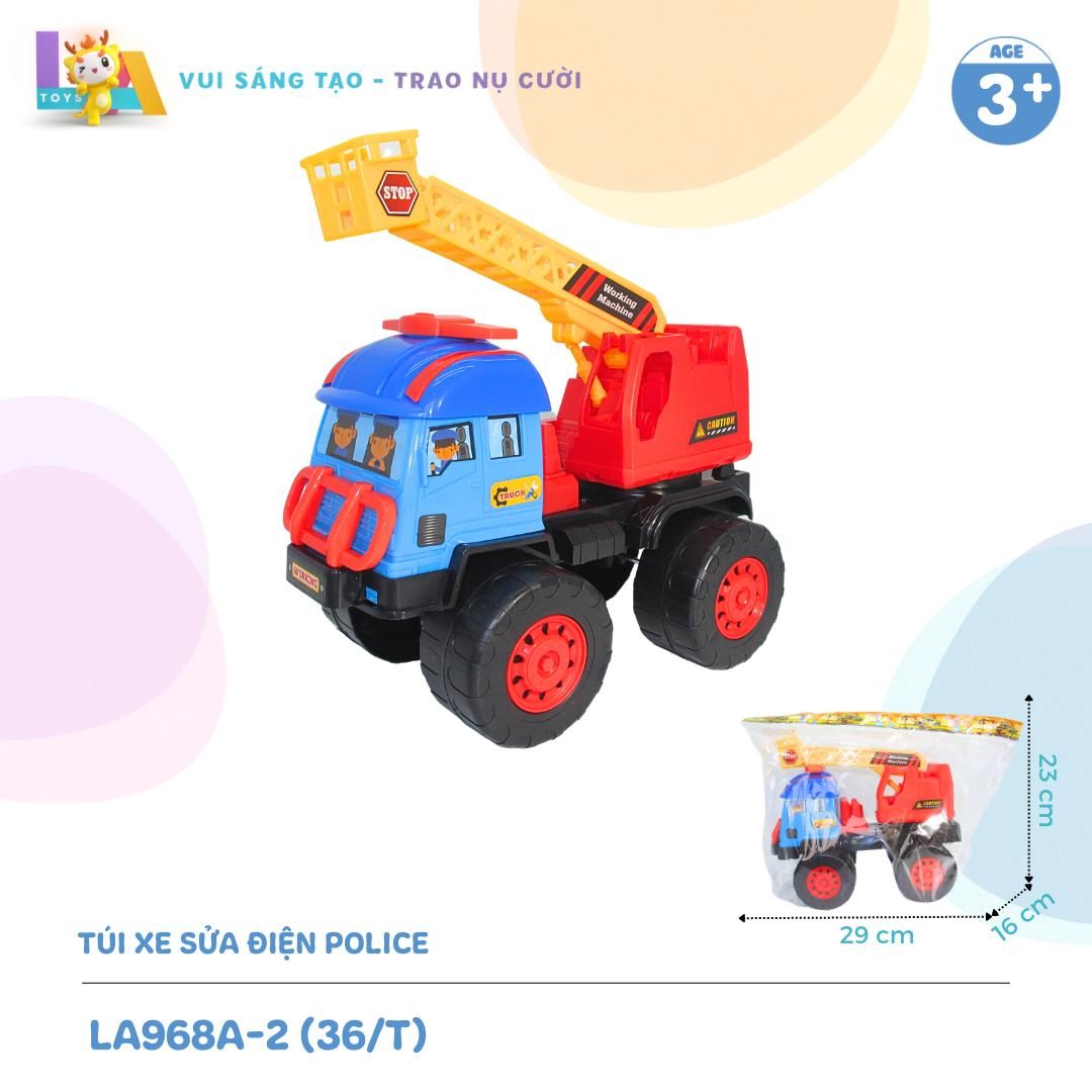  Bộ đồ chơi xe container, xe công trình chất liệu nhựa nguyên sinh an toàn, giúp trẻ phát triển sự tư duy, tinh thần sáng tạo LAToys 