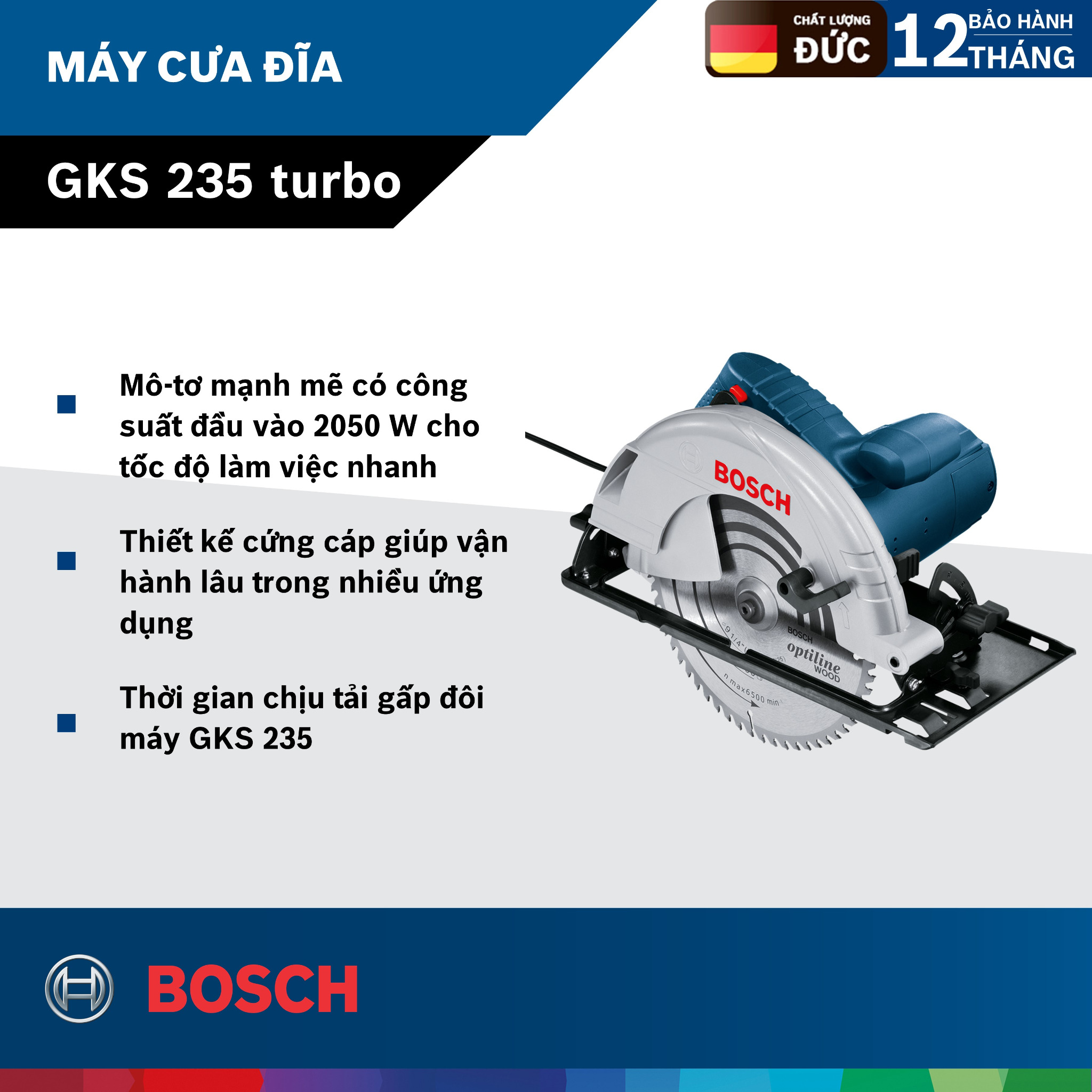 Máy cưa đĩa Bosch GKS 235 Turbo – Gian Hàng Chính Hãng - BOSCH