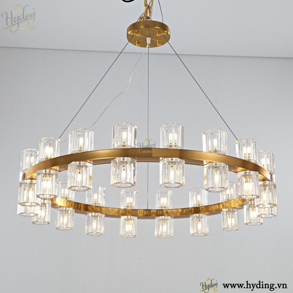 Đèn chùm thả chao thuỷ tinh