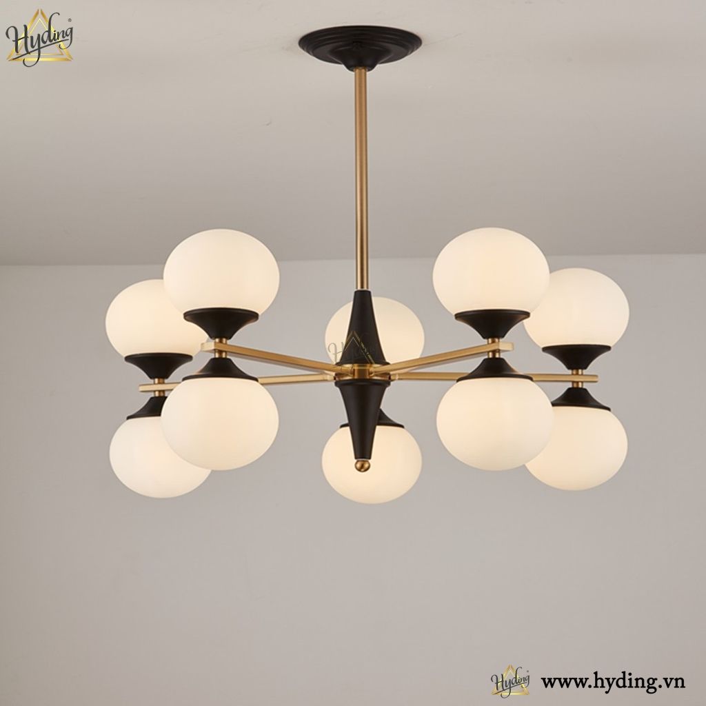 Đèn chùm phòng khách bắc âu 10 bóng kép