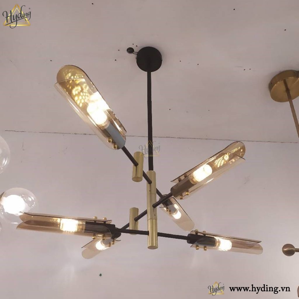 Đèn chùm phòng khách Duke thuỷ tinh