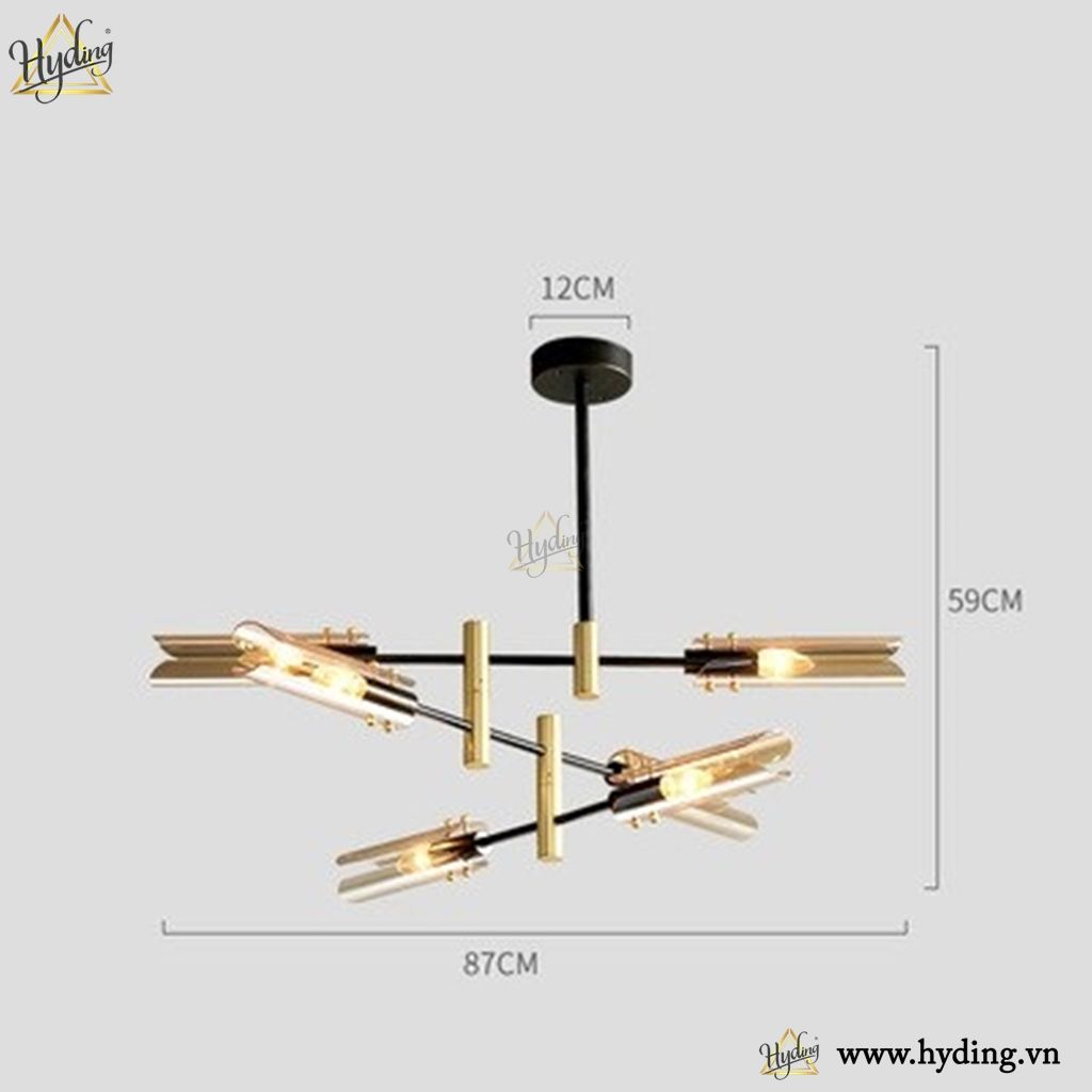 Đèn chùm phòng khách Duke thuỷ tinh