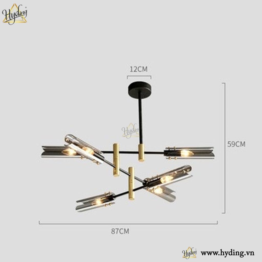 Đèn chùm phòng khách Duke thuỷ tinh