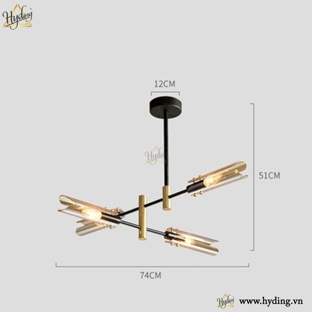 Đèn chùm phòng khách Duke thuỷ tinh