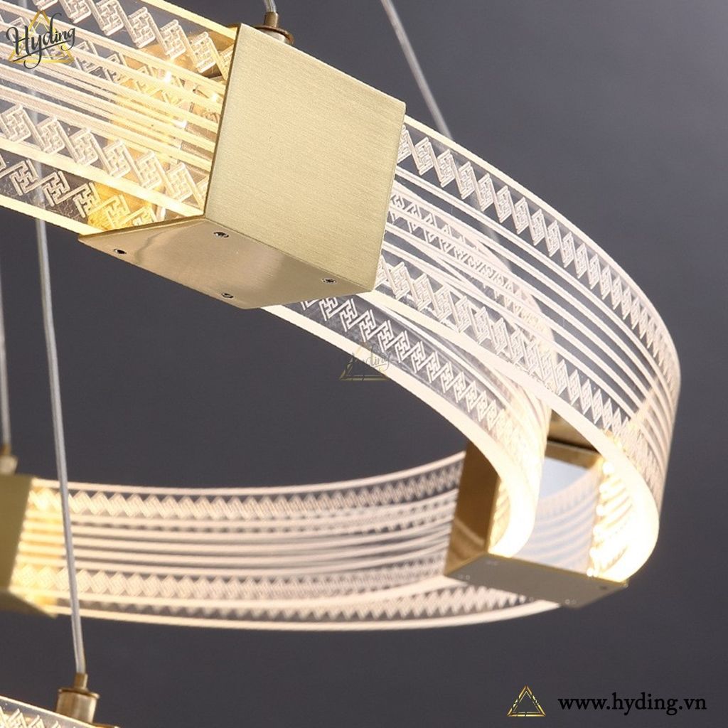 Đèn chùm vòng ring hoạ tiết