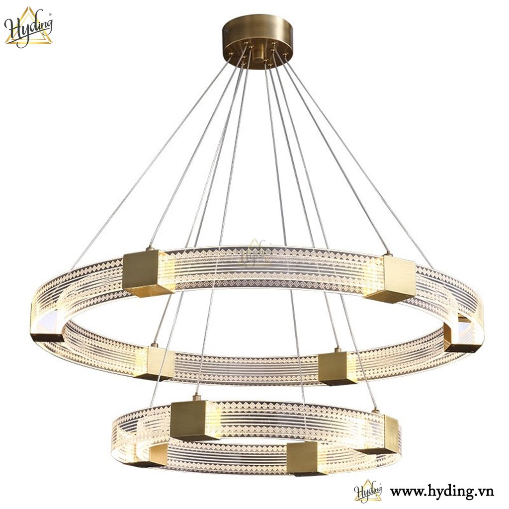 Đèn chùm vòng ring hoạ tiết