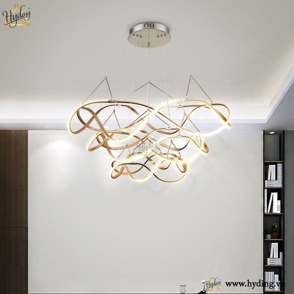 Đèn chùm phòng khách lượn sóng