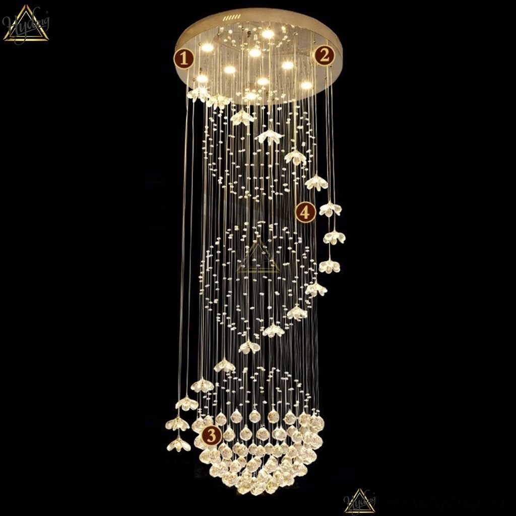 Đèn thông tầng pha lê OPL014