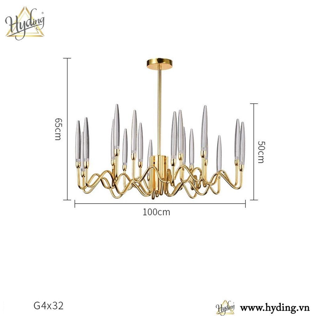 Đèn chùm phòng khách Elegant Crystal