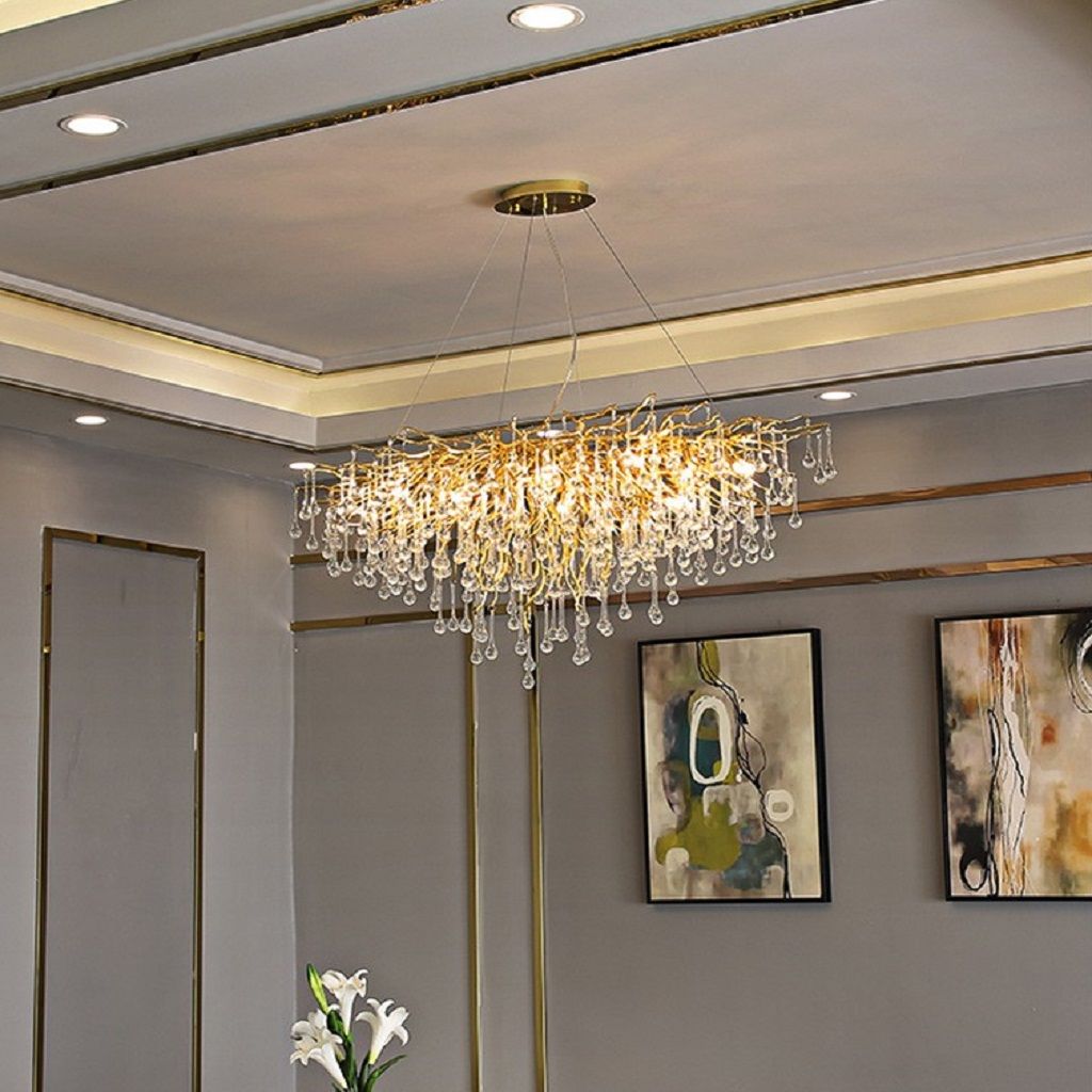 Đèn chùm pha lê giọt nước