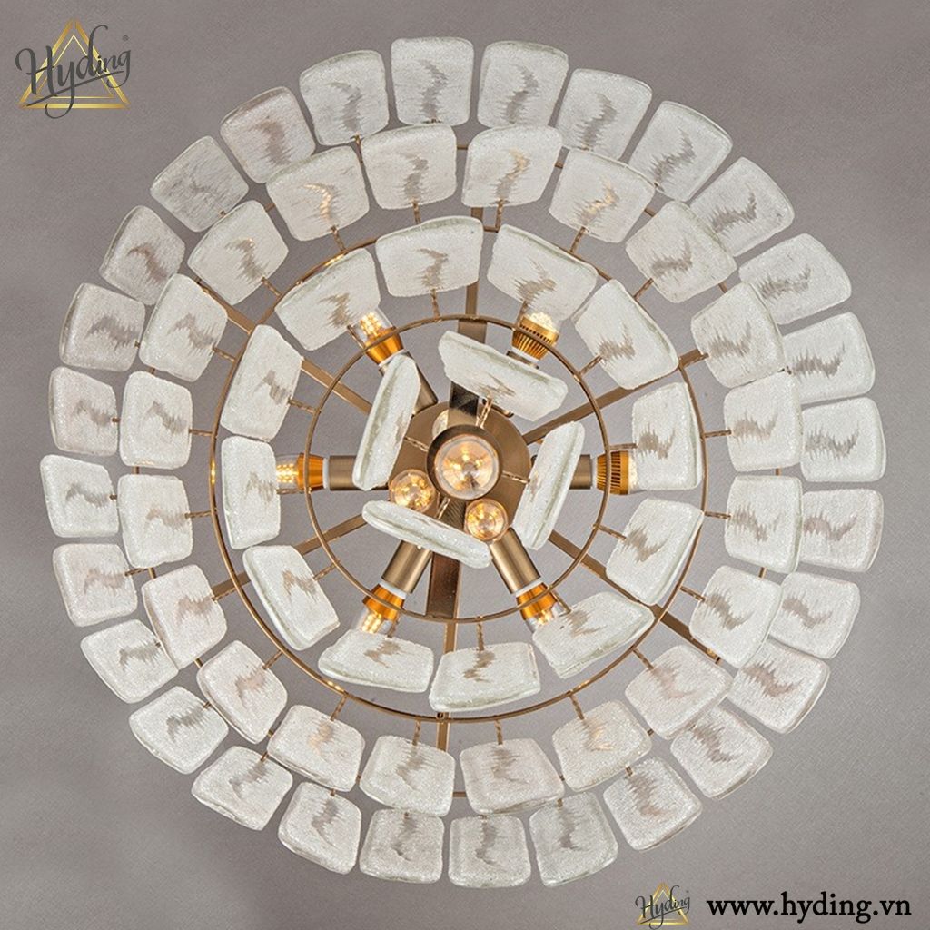 đèn chùm phòng khách pha lê luxury