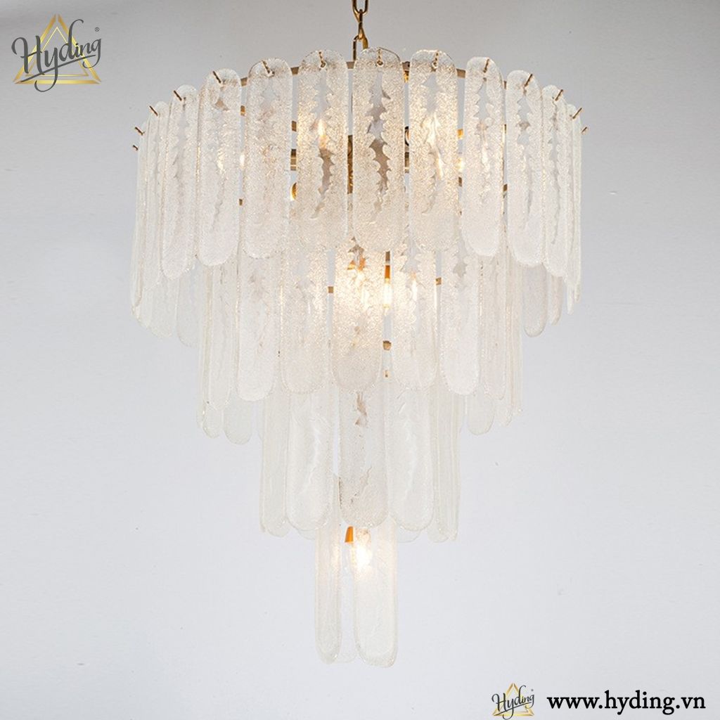 đèn chùm phòng khách pha lê luxury