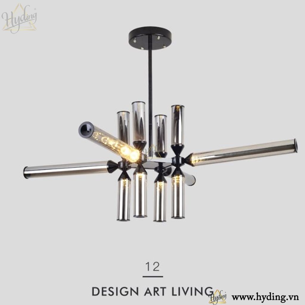 Đèn chùm ống thuỷ tinh Castle