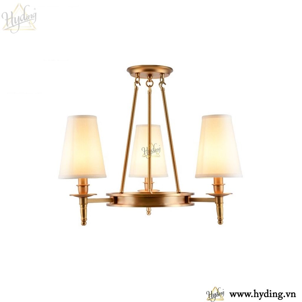 Đèn chùm thả Neo classic chao vải 005