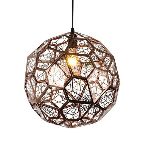 Đèn thả lưới đa giác hiện đại