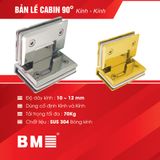 Bản lề Cabin Tắm 90 Kính Kính