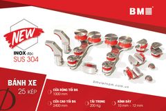 Bánh xe ø 25 kép - Ray cửa lùa BM Việt Nam