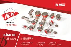 Bộ bánh xe cửa lùa đơn ø25