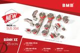 Bánh xe ø 25 đơn - Ray cửa lùa BM Việt Nam