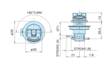 RESINOUS SLIDE-LOCK ACP-100-AN ( L,R )