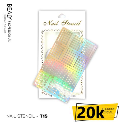  GIẤY DÁN SƠN MÓNG TẠO KIỂU NAIL STENCIL TÚI TRẮNG #T15 