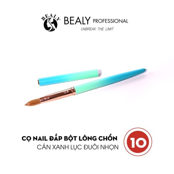  CỌ NAIL ĐẮP BỘT LÔNG CHỒN CÁN XANH LỤC ĐUÔI NHỌN 