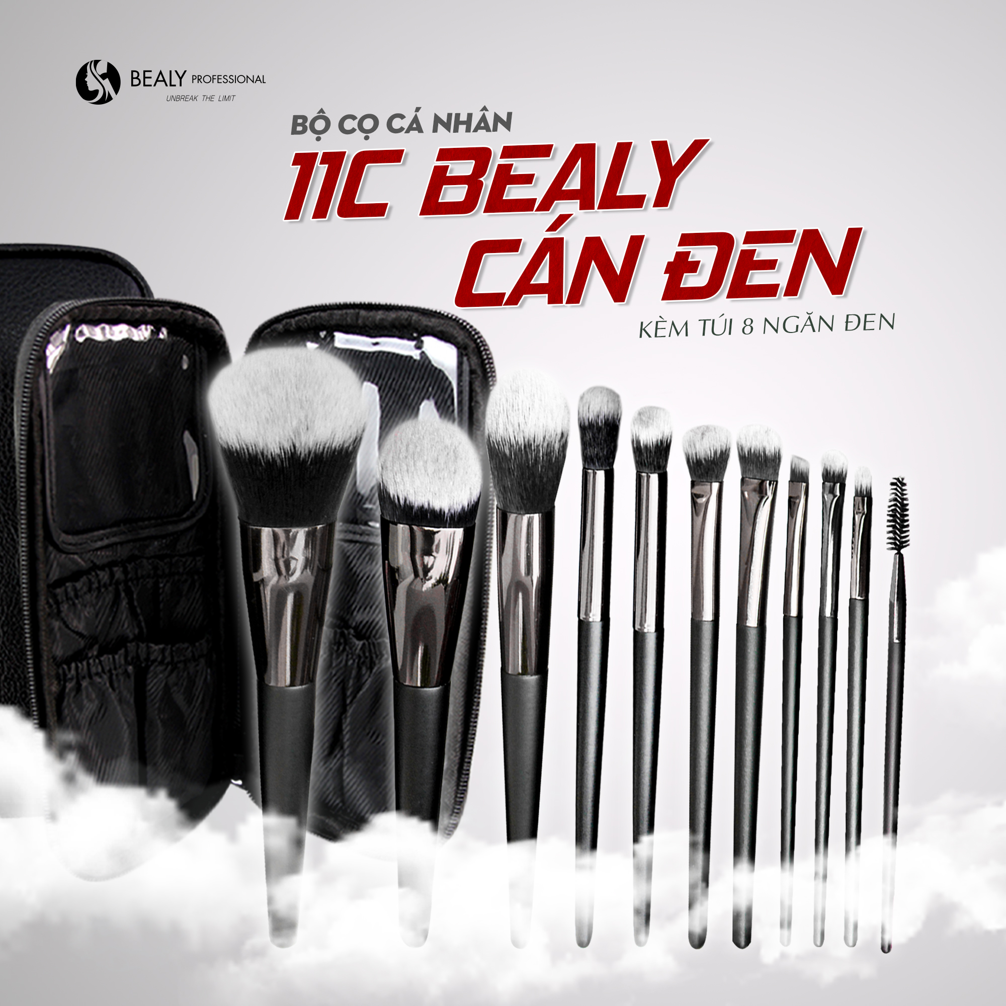 BỘ CỌ TRANG ĐIỂM 11C CÁN ĐEN