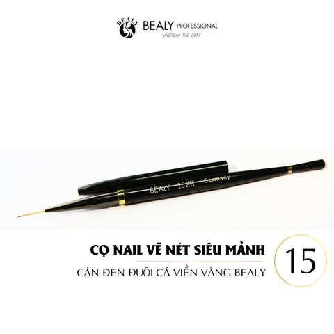  CỌ NAIL VẼ NÉT SIÊU MẢNH CÁN ĐEN ĐUÔI CÁ VIỀN VÀNG BEALY 