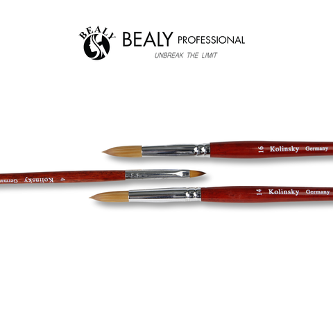  CỌ NAIL ĐẮP BỘT LÔNG CHỒN CỔ BẠC CÁN GỖ ĐỎ KOLINSKY GERMANY 