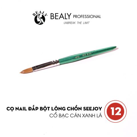  CỌ NAIL ĐẮP BỘT LÔNG CHỒN SEEJOY - CỔ BẠC CÁN XANH LÁ 