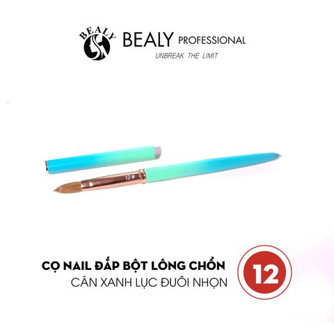  CỌ NAIL ĐẮP BỘT LÔNG CHỒN CÁN XANH LỤC ĐUÔI NHỌN 