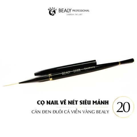  CỌ NAIL VẼ NÉT SIÊU MẢNH CÁN ĐEN ĐUÔI CÁ VIỀN VÀNG BEALY 
