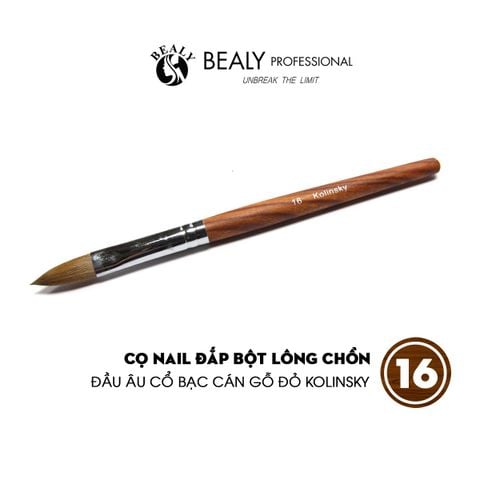  CỌ NAIL ĐẮP BỘT LÔNG CHỒN ĐẦU ÂU CỔ BẠC CÁN GỖ ĐỎ KOLINSKY 