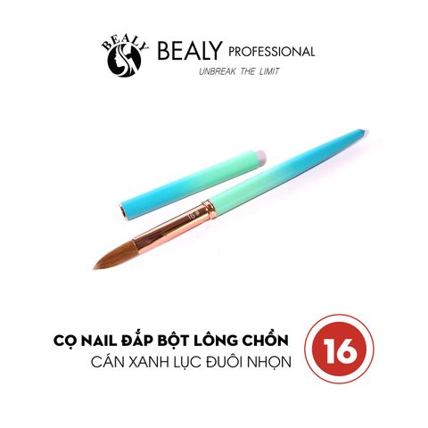  CỌ NAIL ĐẮP BỘT LÔNG CHỒN CÁN XANH LỤC ĐUÔI NHỌN 
