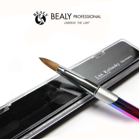  CỌ NAIL ĐẮP BỘT LÔNG CHỒN  CỔ BẠC CÁN TITIAN KOLINSKY - HỘP LUX PROFESSIONAL 
