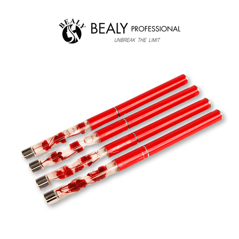 CỌ NAIL ĐẮP BỘT LÔNG CHỒN CÁN ĐỎ BÔNG GIẤY ĐỎ 