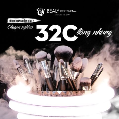  BỘ CỌ TRANG ĐIỂM XẾP LỚP LÔNG NHUNG BEALY 32C 